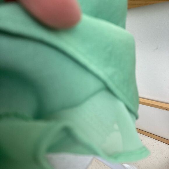 Banana Republic Fresh Green lined chiffon Sleeveless blouse scoop neck and back - Picture 5 of 9